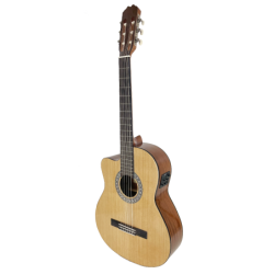 GUITARRA CLÁSICA ADMIRA ALBA 4/4 ELECTRIFICADA CON CUTAWAY ZURDA SERIE INICIACIÓN BRILLO