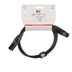 CABLE EK AUDIO MINI JACK STEREO - MINI JACK STEREO METÁLICO 1 M