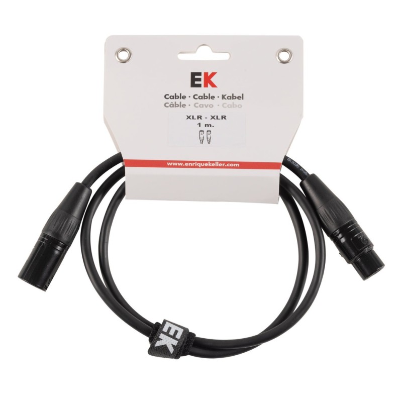 CABLE EK AUDIO NEUTRIK PARA MICRÓFONO XLR/XLR 1 M