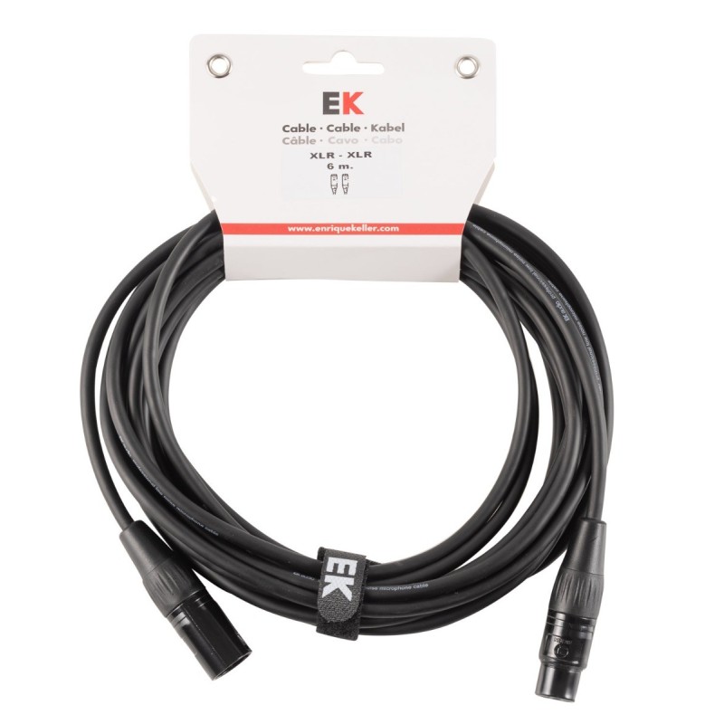 CABLE EK AUDIO NEUTRIK PARA MICRÓFONO XLR/XLR 6 M