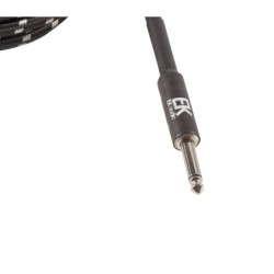 CABLE EK AUDIO PARA GUITARRA JACK - JACK RECTO - ACODADO TELA TRENZADA DE 3 M