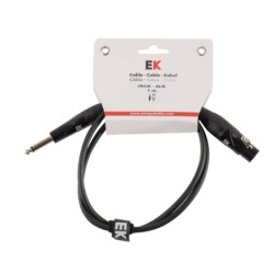 CABLE EK AUDIO PARA MICRÓFONO JACK - XLR HEMBRA 1 M