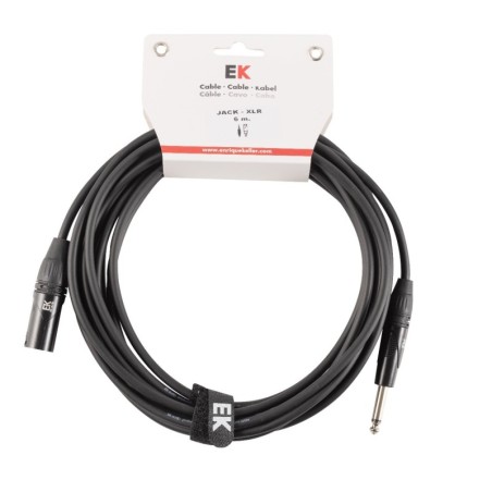 CABLE EK AUDIO PARA MICRÓFONO JACK - XLR MACHO 6 M