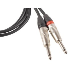 CABLE EK AUDIO JACK STEREO - JACK MONO X 2 METÁLICO 1,5 M