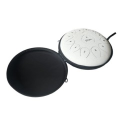 TONGUE DRUM DE 12” UPGRADED PREMIUM LOTUS SERIE 13 NOTAS BLANCO