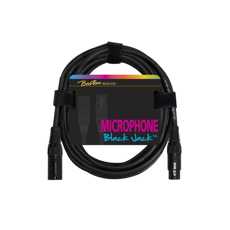 CABLE BOSTON PARA MICRÓFONO XLR-XLR NEGRO 5MM | MÚSICA BILBAO