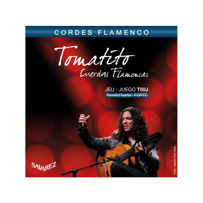 JUEGO DE CUERDAS PARA GUITARRA FLAMENCO SAVAREZ TOMATITO TENSION FUERTE T50J