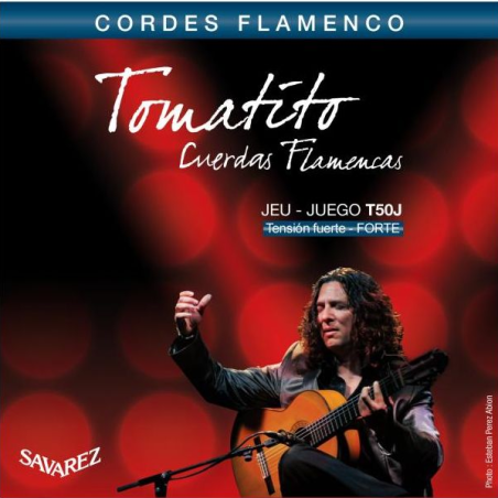 JUEGO DE CUERDAS PARA GUITARRA FLAMENCO SAVAREZ TOMATITO TENSION FUERTE T50J