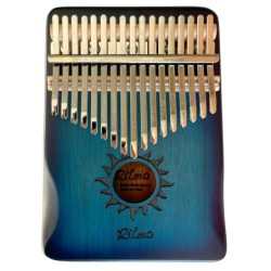 KALIMBA DE CAOBA DE 17 NOTAS AZUL