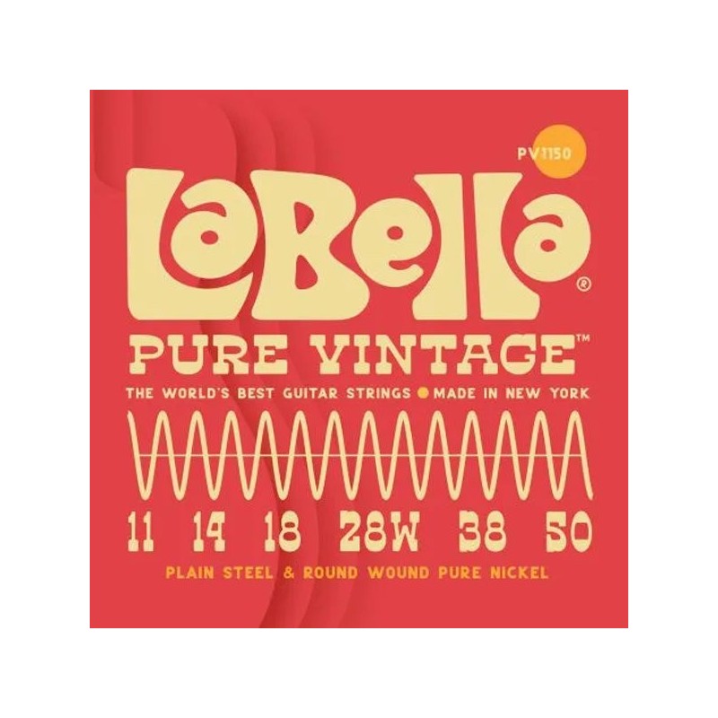 JUEGO DE CUERDAS PARA GUITARRA ELÉCTRICA LA BELLA PURE VINTAGE 11-50