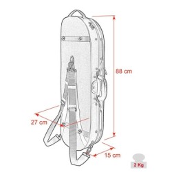 Estuche violín 4/4 Leonardo forma D 2 negro | MÚSICA BILBAO