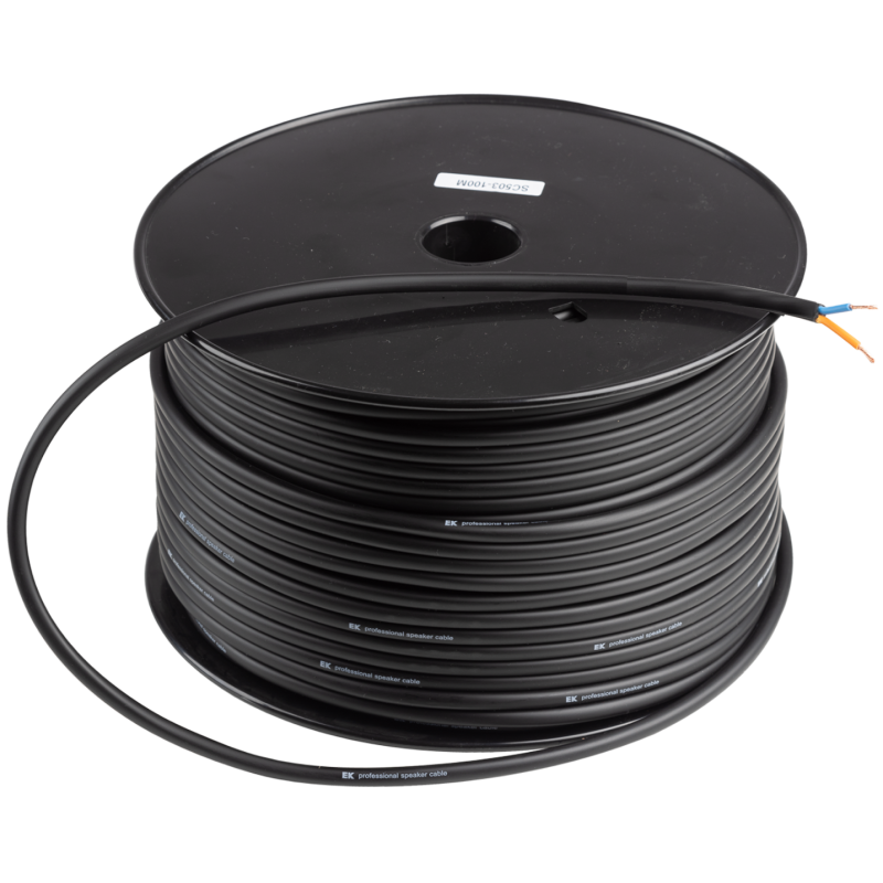 BOBINA DE CABLE PARA ALTAVOZ DE 100m