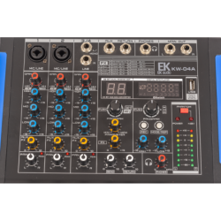 MESA DE MEZCLAS EK AUDIO AMPLIFICADA Y CON EFECTOS KW04A | MÚSICA BILBAO