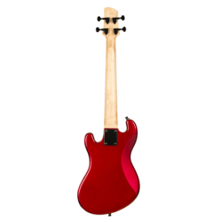 UKELELE KALA U-BASS DE CUERPO MACIZO ROJO DE 4 CUERDAS