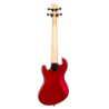 UKELELE KALA U-BASS DE CUERPO MACIZO ROJO DE 4 CUERDAS