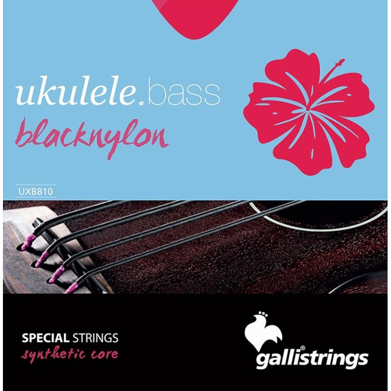 string set for ukulele bass, black nylon tape woun | MÚSICA BILBAO