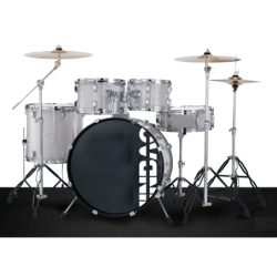 BATERÍA JINBAO BOMBO DE 22" GRIS CLARO | Música Bilbao