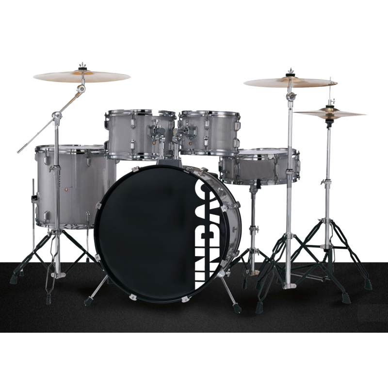 BATERÍA JINBAO BOMBO DE 22" GRIS OSCURO | MÚSICA BILBAO