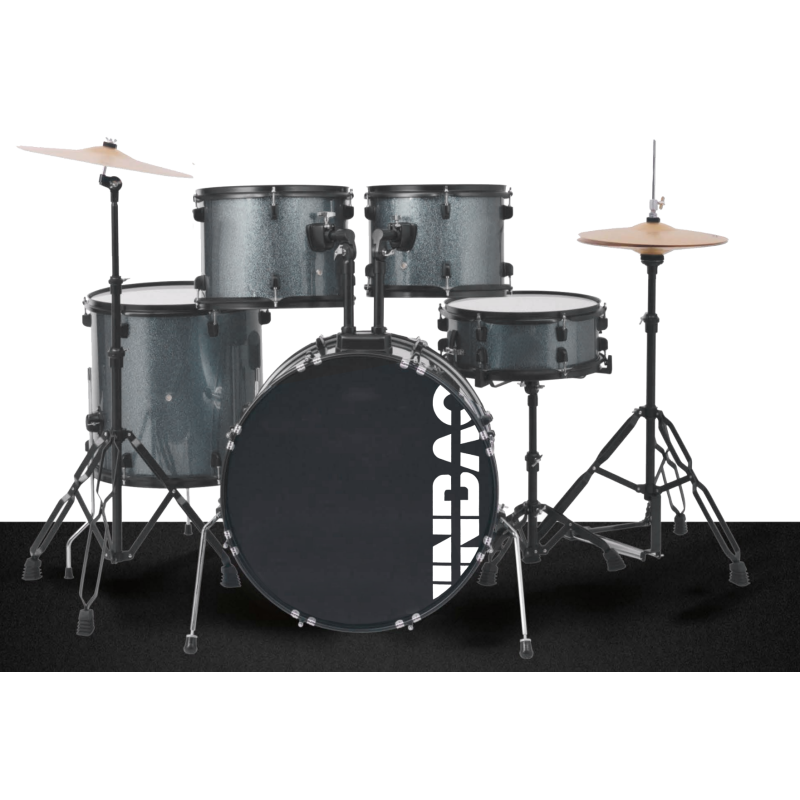 BATERÍA JINBAO BOMBO DE 22" GRIS OSCURO | MÚSICA BILBAO