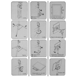 Soporte tablet Boston altura ajustable 68-144cm | MÚSICA BILBAO