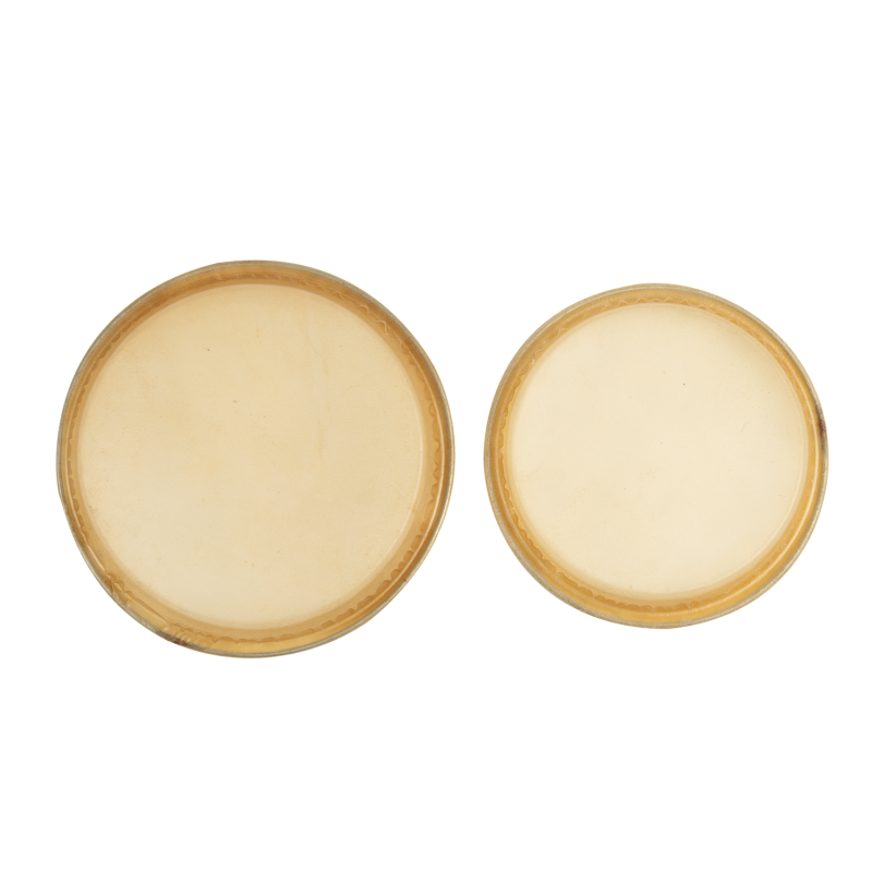JUEGO DE PARCHES DE PIEL PARA BONGOS JINBAO 7,5 " + 8,5"
