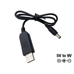 CONVERTIDOR DE ALIMENTACIÓN USB 5V a 9V (-) PARA PEDALES