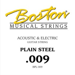 CUERDA BOSTON ELÉCTRICA Y ACÚSTICA 009 ACERO