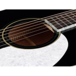 Guit. acú. Dread. Richwood tapa abeto macizo negro | MÚSICA BILBAO