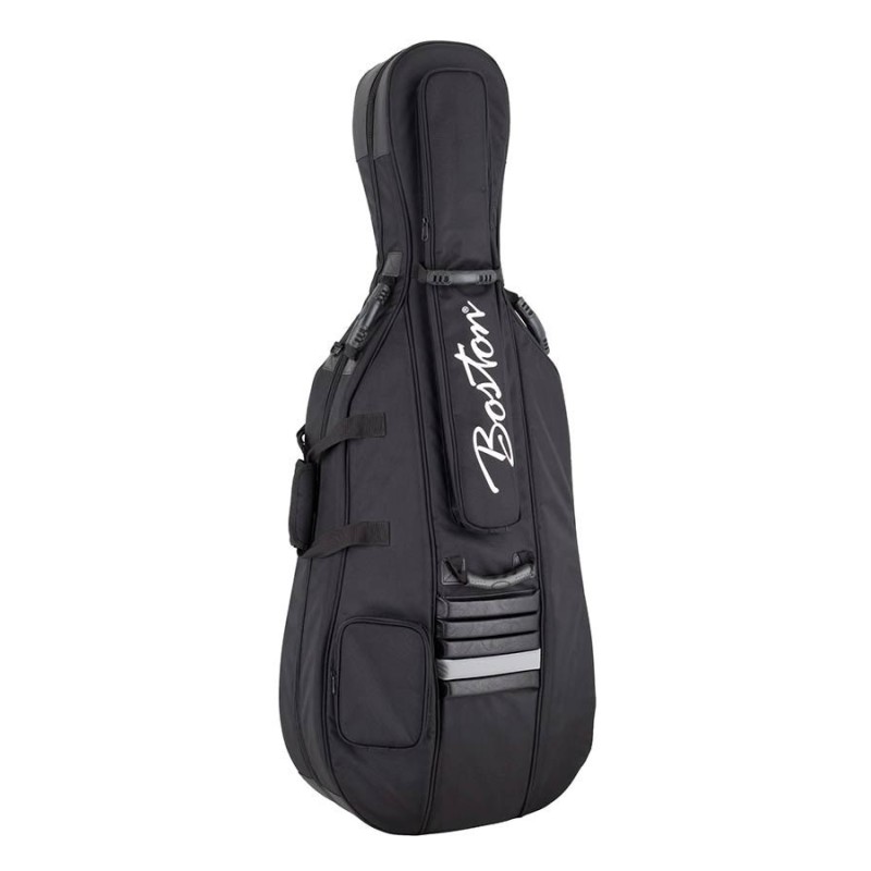 Funda cello Boston 4/4 negra 25mm relleno lujo