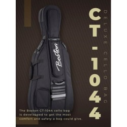 Funda cello Boston 4/4 negra 25mm relleno lujo