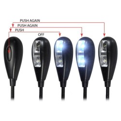 LUZ LED DOBLE BOSTON PARA ATRIL CON CABLE USB