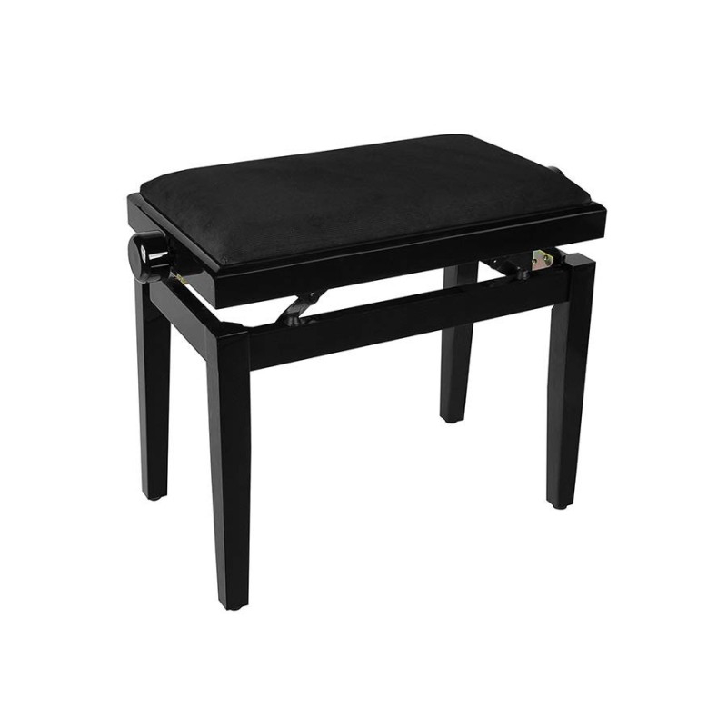 BANCO PIANO BOSTON AJUSTABLE NEGRO TERCIOPELO