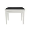 BANCO PIANO BOSTON AJUSTABLE SATINADO BLANCO/NEGRO