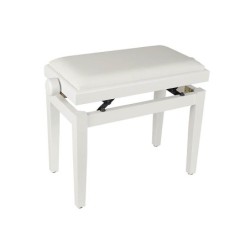 BANCO PIANO BOSTON AJUSTABLE SATINADO BLANCO