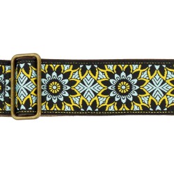 CORREA GAUCHO AUTÉNTICO DELUXE TRADICIONAL PARA GUITARRA 50mm HEBILLA LATÓN BK/BU/GN | MÚSICA BILBAO