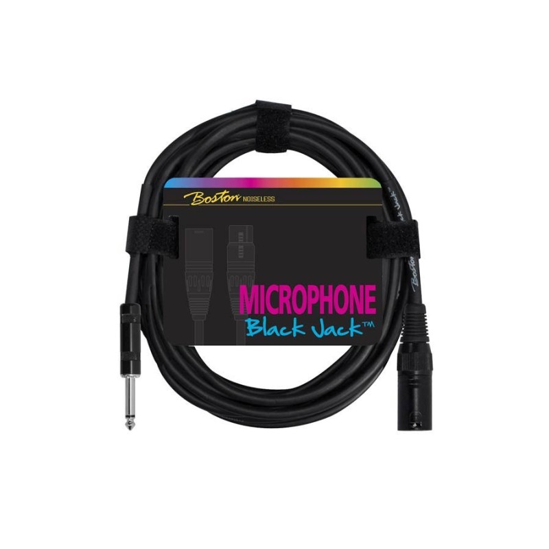 Cable Boston micrófono XLR-jack negro 5m