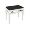 Banco piano Boston ajustable blanco satinado