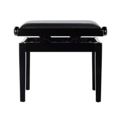 Banco piano Boston Deluxe asiento ajustable negro