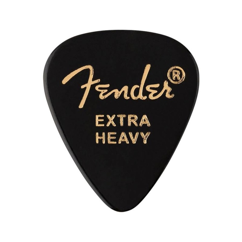 Púas Fender premium 351 extra heavy black 12ud