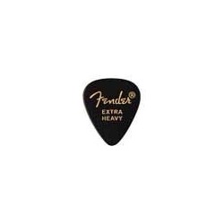 Púas Fender premium 351 extra heavy black 12ud