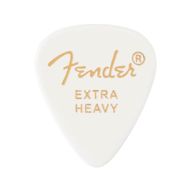 Púas Fender premium 351 extra heavy white 12ud