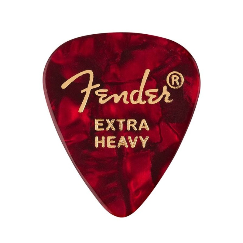 Púas Fender premium 351 extra heavy red moto 12ud