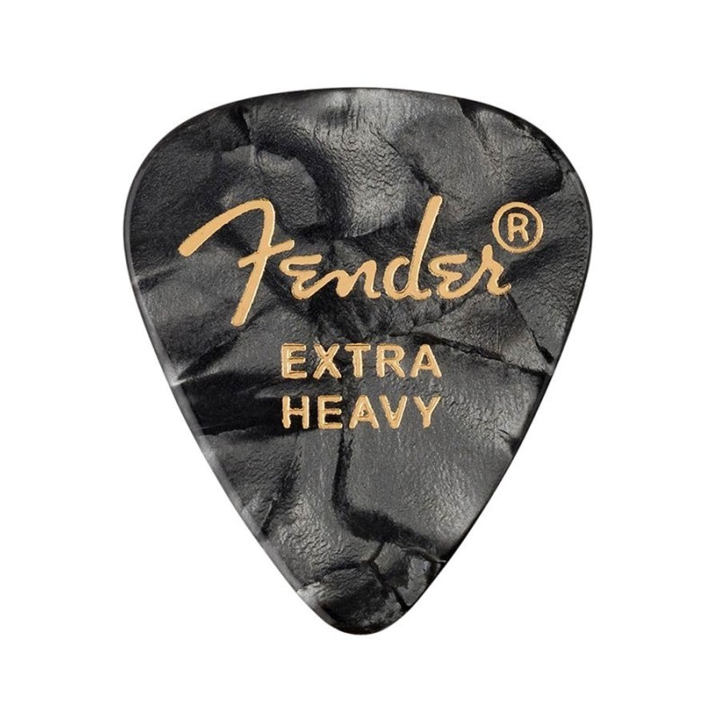 Púas Fender premium 351 ext.heavy black moto 12ud