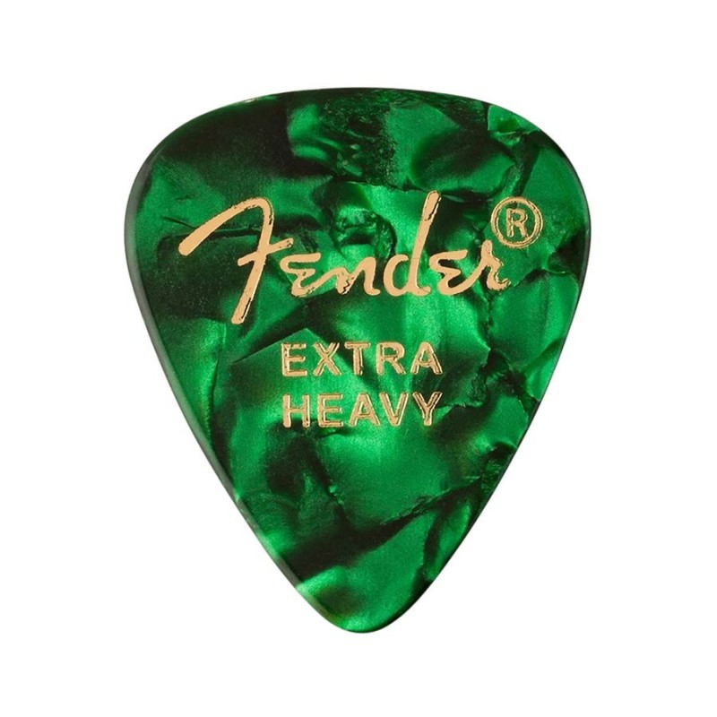 Púas Fender premium 351 green moto 12ud