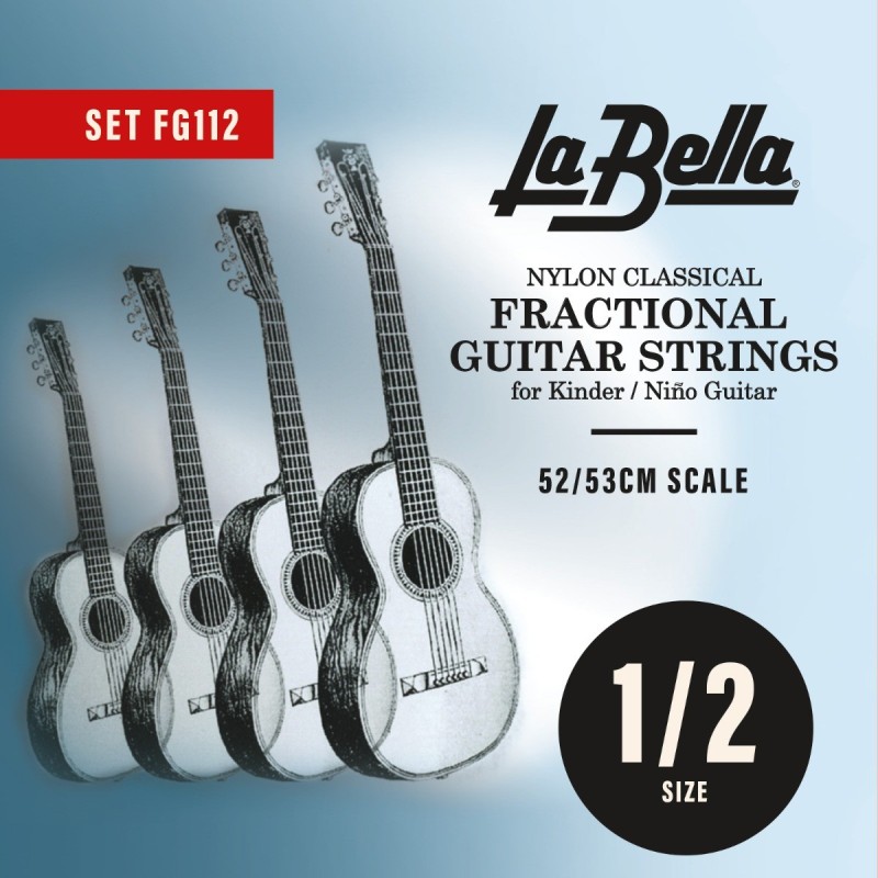 JUEGO DE CUERDAS LA BELLA PARA GUITARRA CLÁSICA FRACTIONAL ESCALA 3/4 | MÚSICA BILBAO