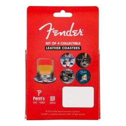 Posavasos Fender guitarra cuero multicolor 4ud