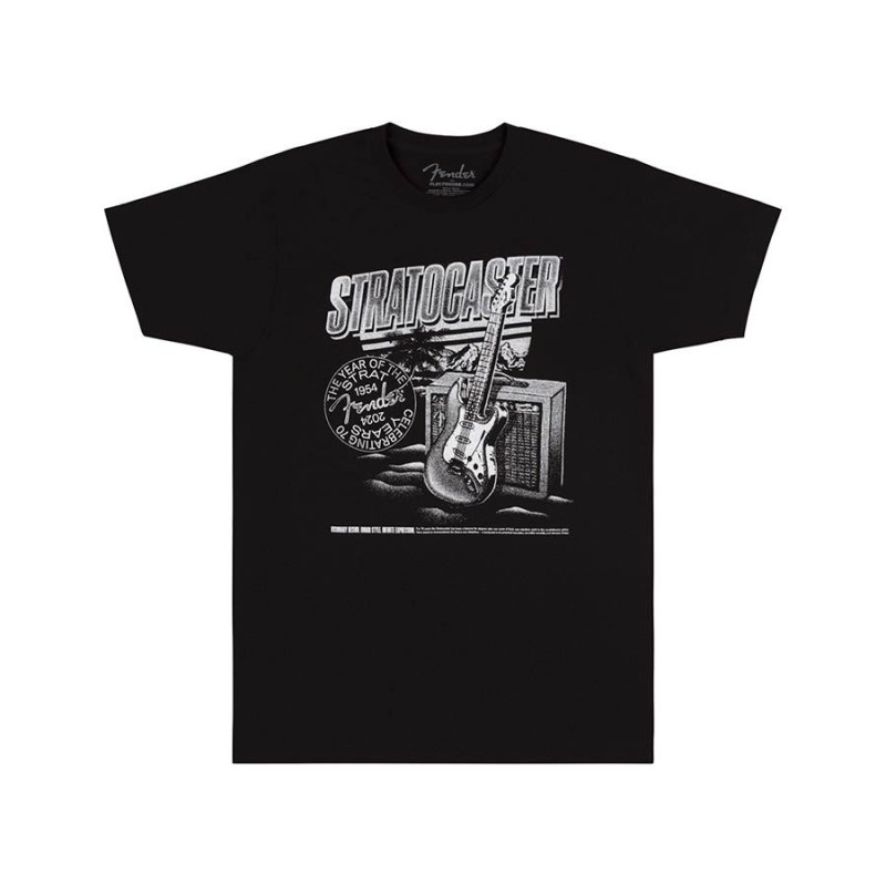 Camiseta 70 aniversario Fender Strat. negra M