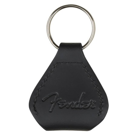 Llavero porta púas Fender cuero negro