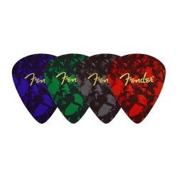 Posavasos forma púa Fender multicolor 4 ud