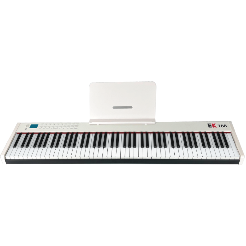 PIANO DE ESCENARIO PORTABLE CON BATERIA RECARGABLE BLANCO EK EKT88WH | MÚSICA BILBAO